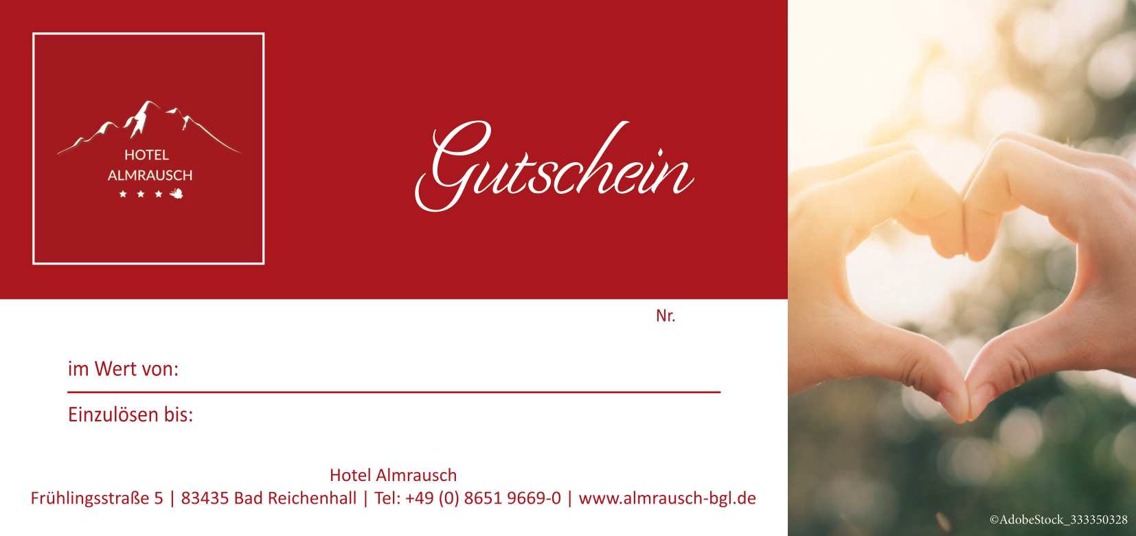 Gutscheinmotiv "Von Herzen"